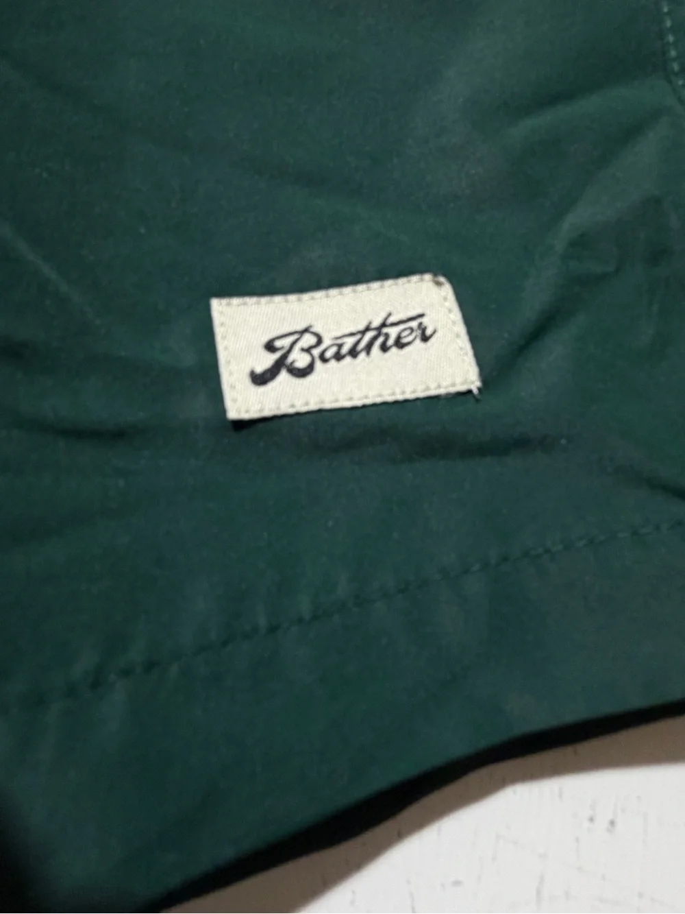 NWT Bather Solid Pine Green Classic Swim Trunks Size Large (L/G)